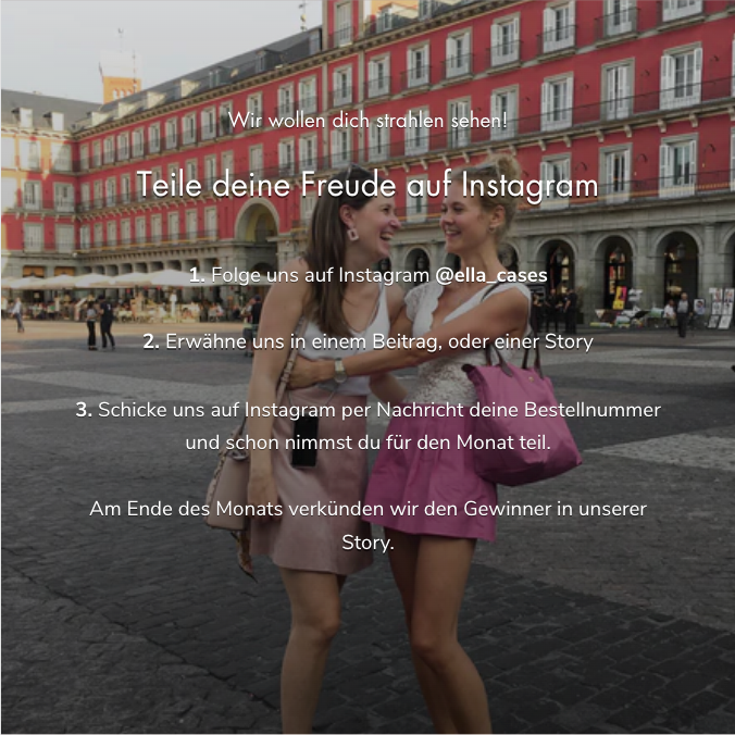 Gewinnspiel Teilnahmebedingungen - ella cases