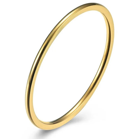 14K Gold 1mm Stapelring