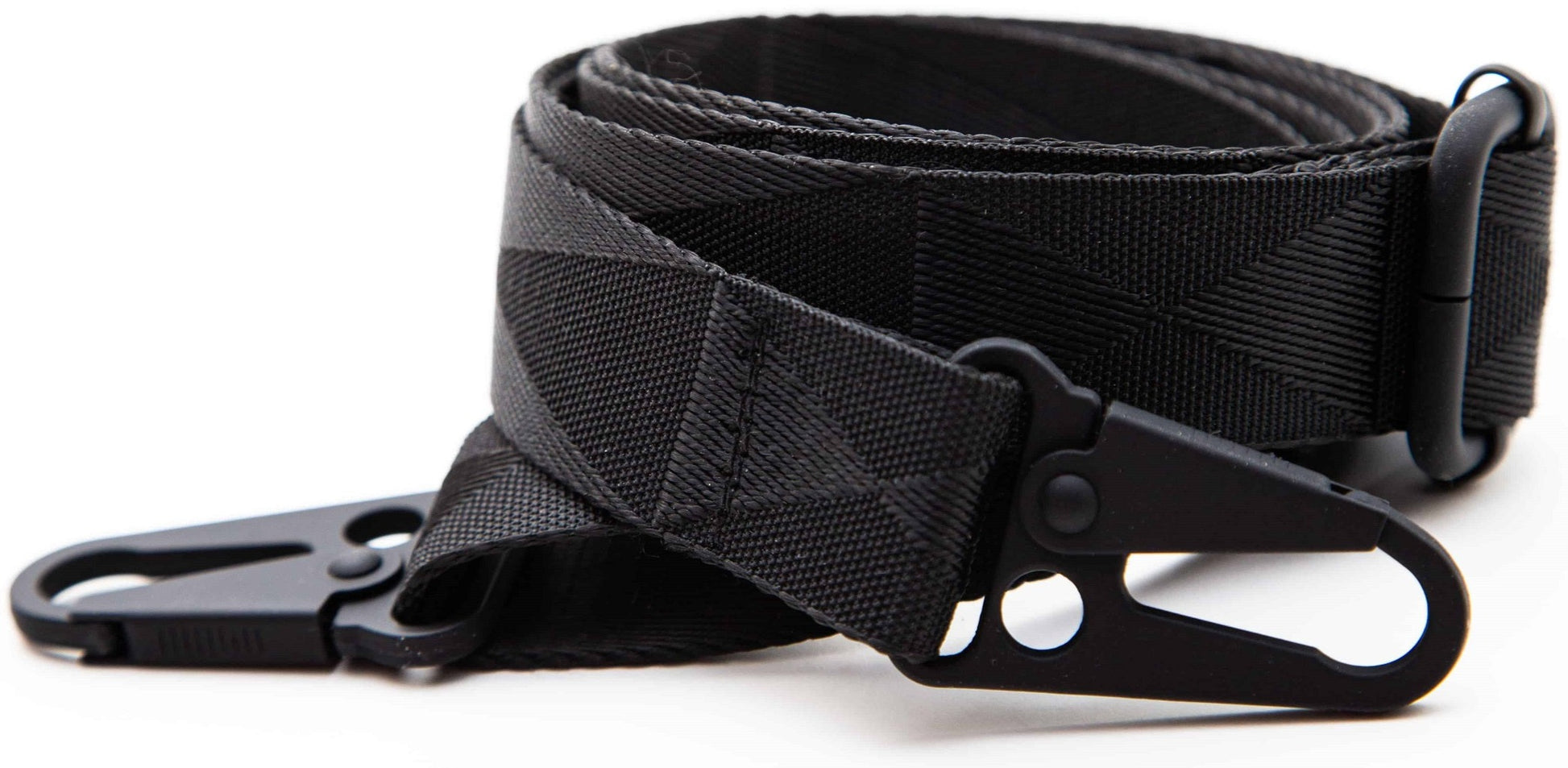 ella cases - Handykette breites Band breiter Gurt mit Muster in schwarz mit schwarzen Karabinern - Länge verstellbar und abnehmbar